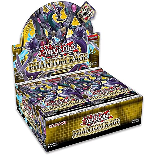 Yugioh Phantom Rage English TCG 1st Edition Booster Box - 24 Packs of 9 Cards Each