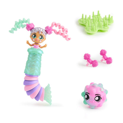 Fashion Fidgets Deluxe Mermaid, Doll and Pet with 18+ Ways to Fidget