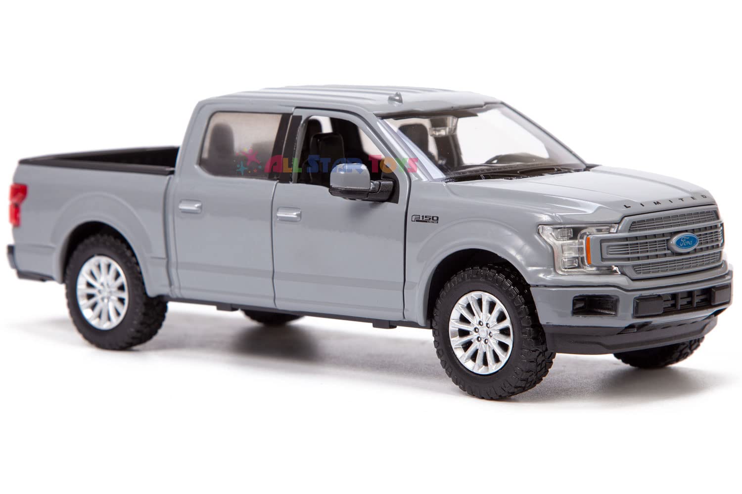 Motormax All Star Toys Exclusive 2019 Ford F-150 Limited Crew Cab Pickup Truck Abyss Gray 1/27 Diecast Model Car 79364 Grey