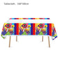 Ghongba 2pcs Children Birthday Party Tablecloth Table Cover,Children Birthday Supplies Decorations (1)