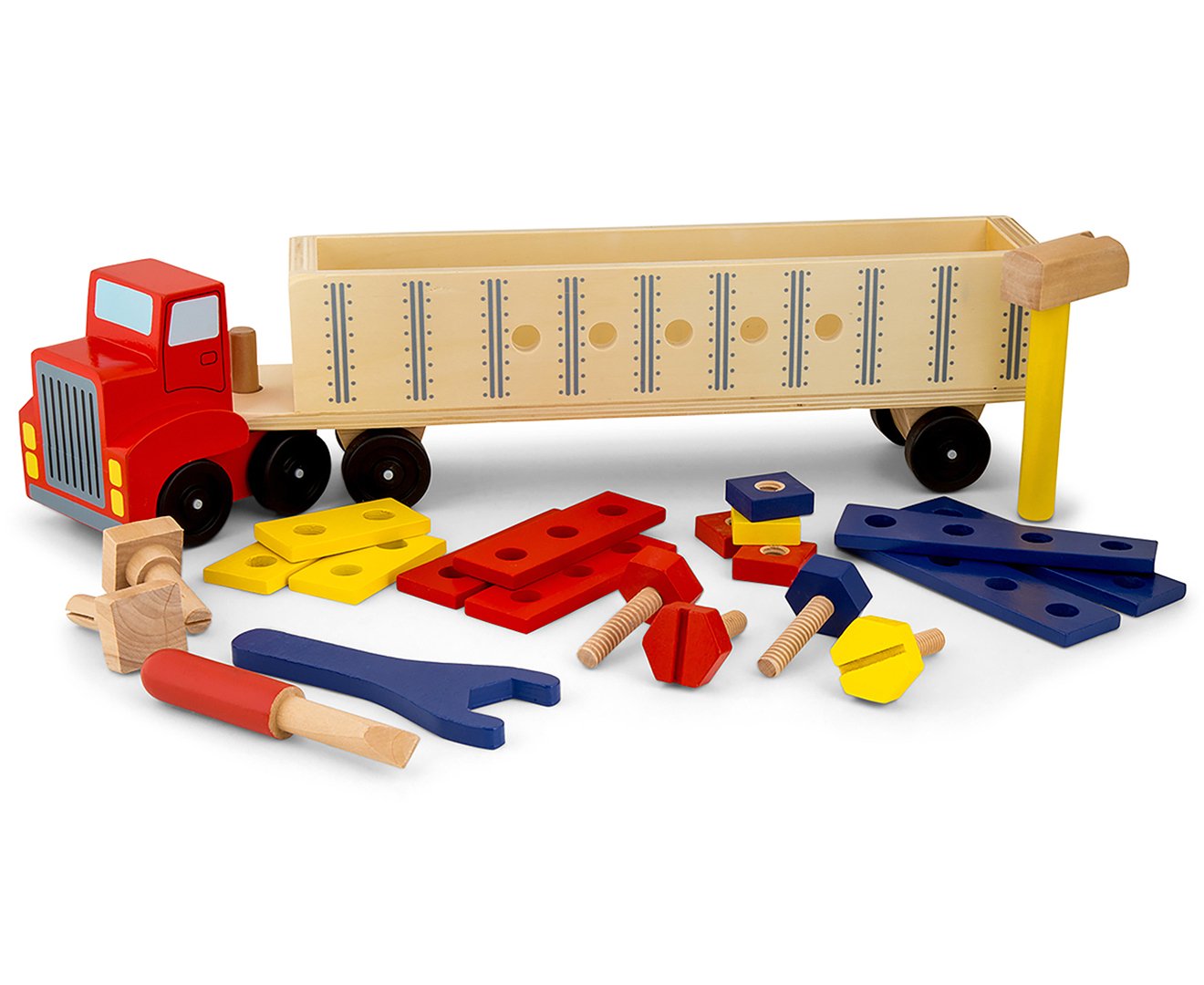 Melissa & Doug Big Rig Building Truck Wooden Play Set Multi