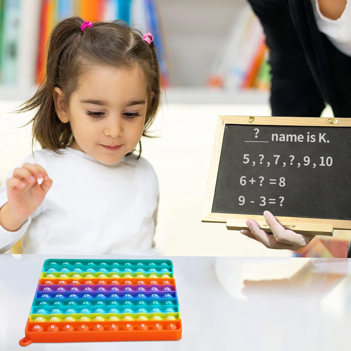 HUAZHENQI-GH Sight Word A-Z Alphabet 1-100 Numbers Toy, is an Early Reading and Numbers Enlightenment Play Toy, Suitable for Home and Classroom,Making