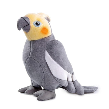 BABY FRANKIEZHOU Simulation Grey Cockatiel Plush Toy, Soft Realistic Cute Plush Stuffed Animal Toy Parrot 7.08inch Funny Birds Home Decoration