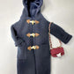 Academic Style Doll Outfit Set for 11.5-12 Inch Fashion Dolls, Navy Wool Blend Toggle Coat Vintage Ensemble