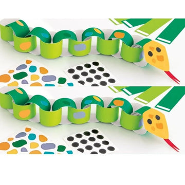 Unique Snake DIY Paper Chain Craft Kit (Pack of 4) - Fun & Easy-to-Make Activity for Kids and Adults