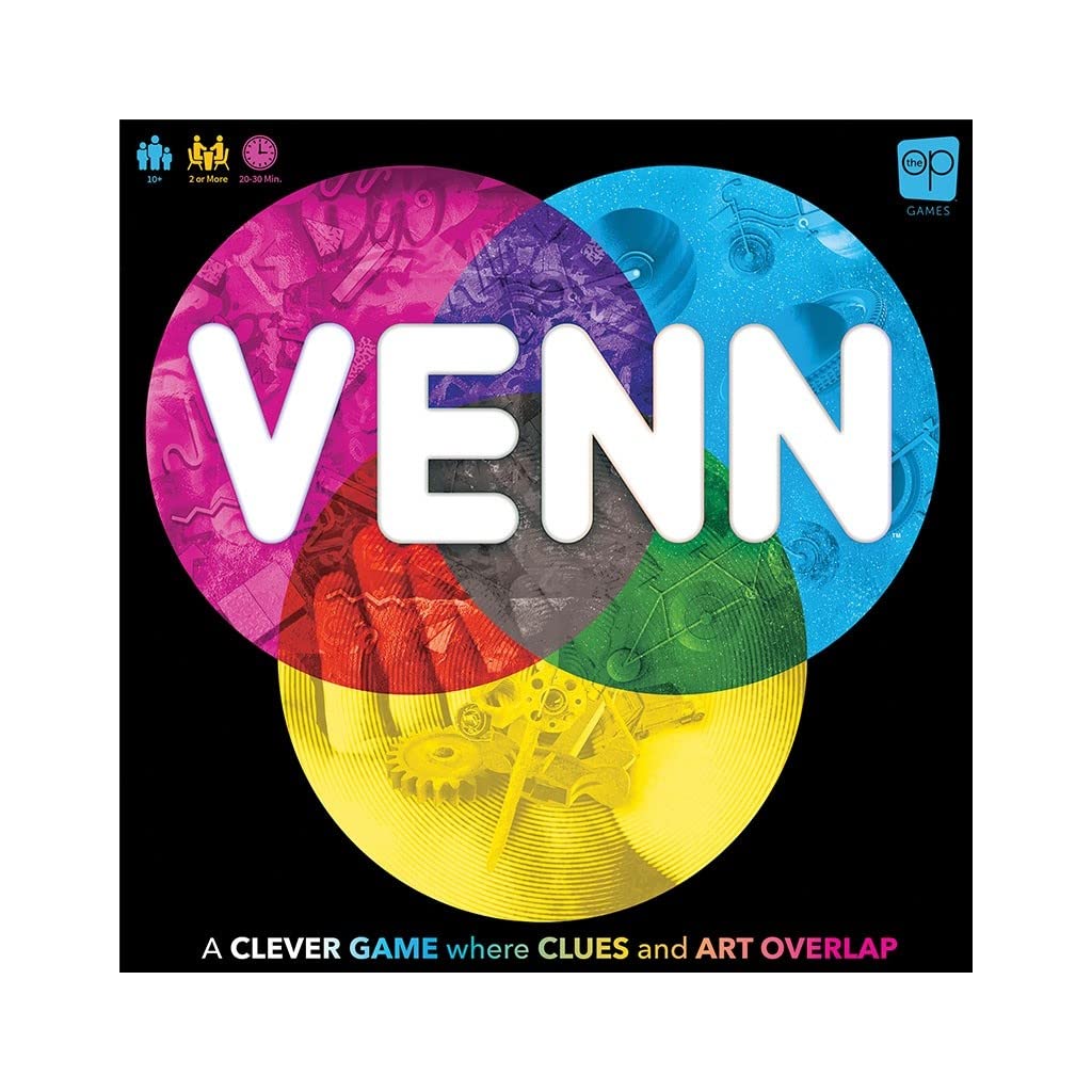Venn Board Game | Family Game for 2+ Players | Cooperative & Competitive Gameplay Variations | Creative Word Association Game Featuring Unique