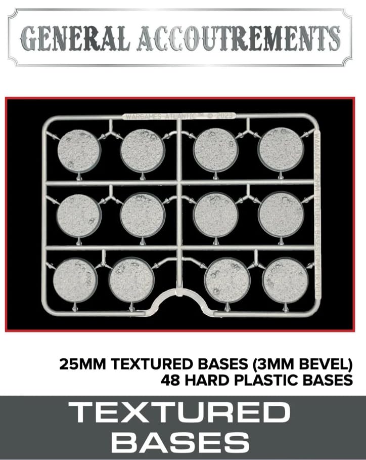 25mm Textured Bases (3mm Bevel)