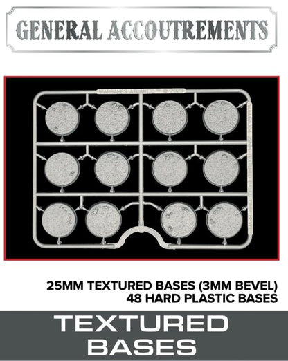 25mm Textured Bases (3mm Bevel)