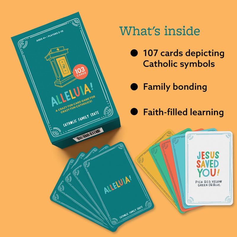 CATHOLIC FAMILY CRATE Alleluia! Catholic Card Game for Kids, Family Card Games