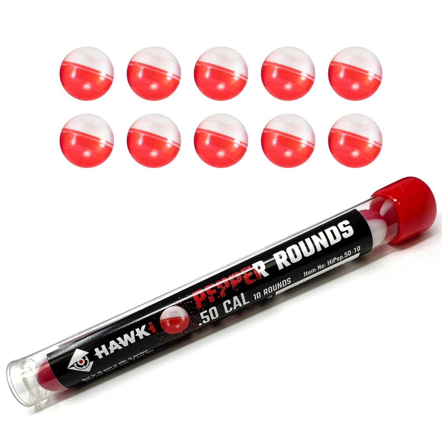 Hawki .50 Cal Pepper Balls for Paintball Guns 10 Pack