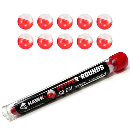 Hawki .50 Cal Pepper Balls for Paintball Guns 10 Pack