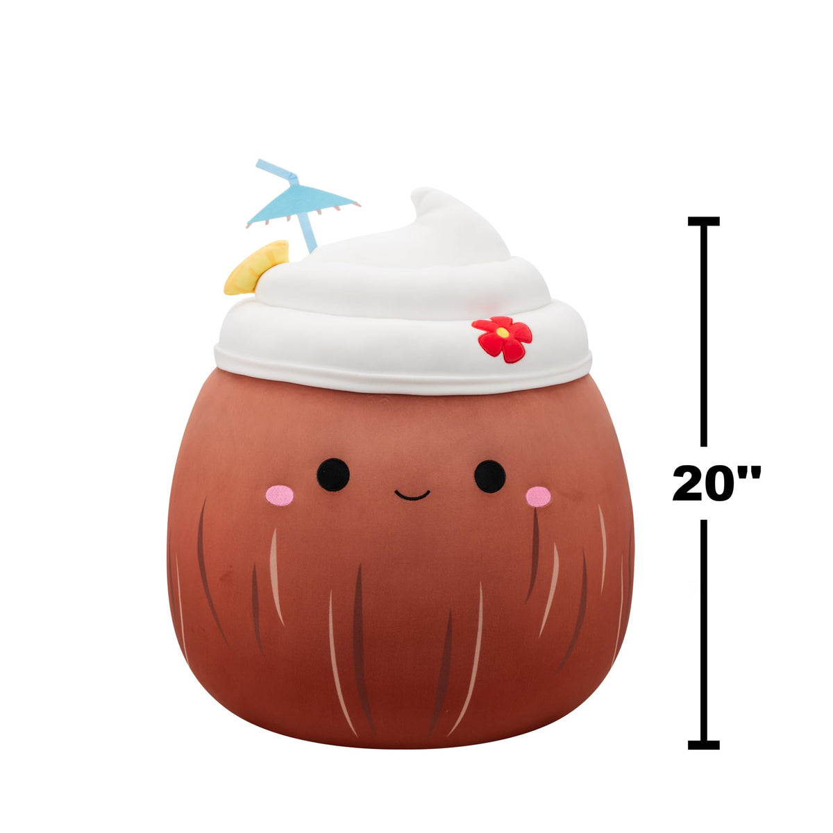 Squishmallows Original 20in Mieko the Pina Colada in Coconut - Official Jazwares Plush (Jumbo)