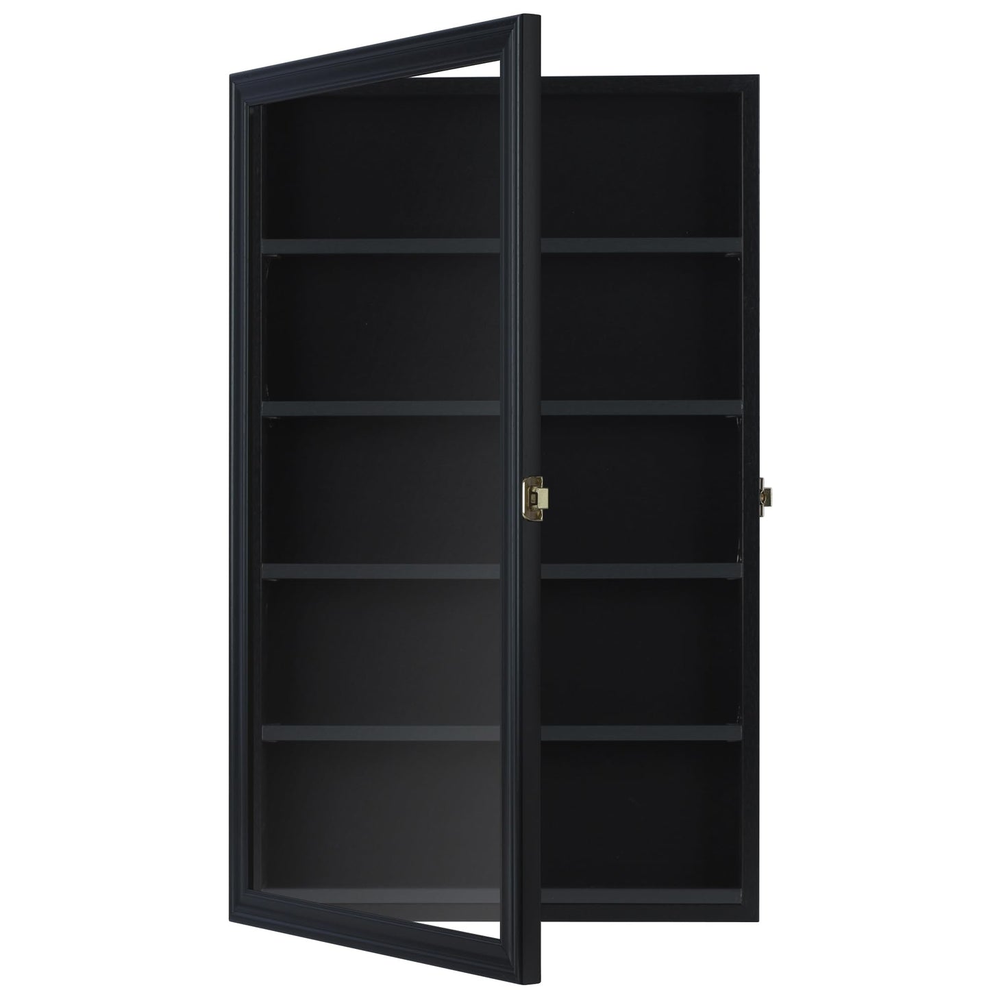 The Playing Card Frame - 25 Deck Holder Display Case Frame Wall Mount (Black Finish)