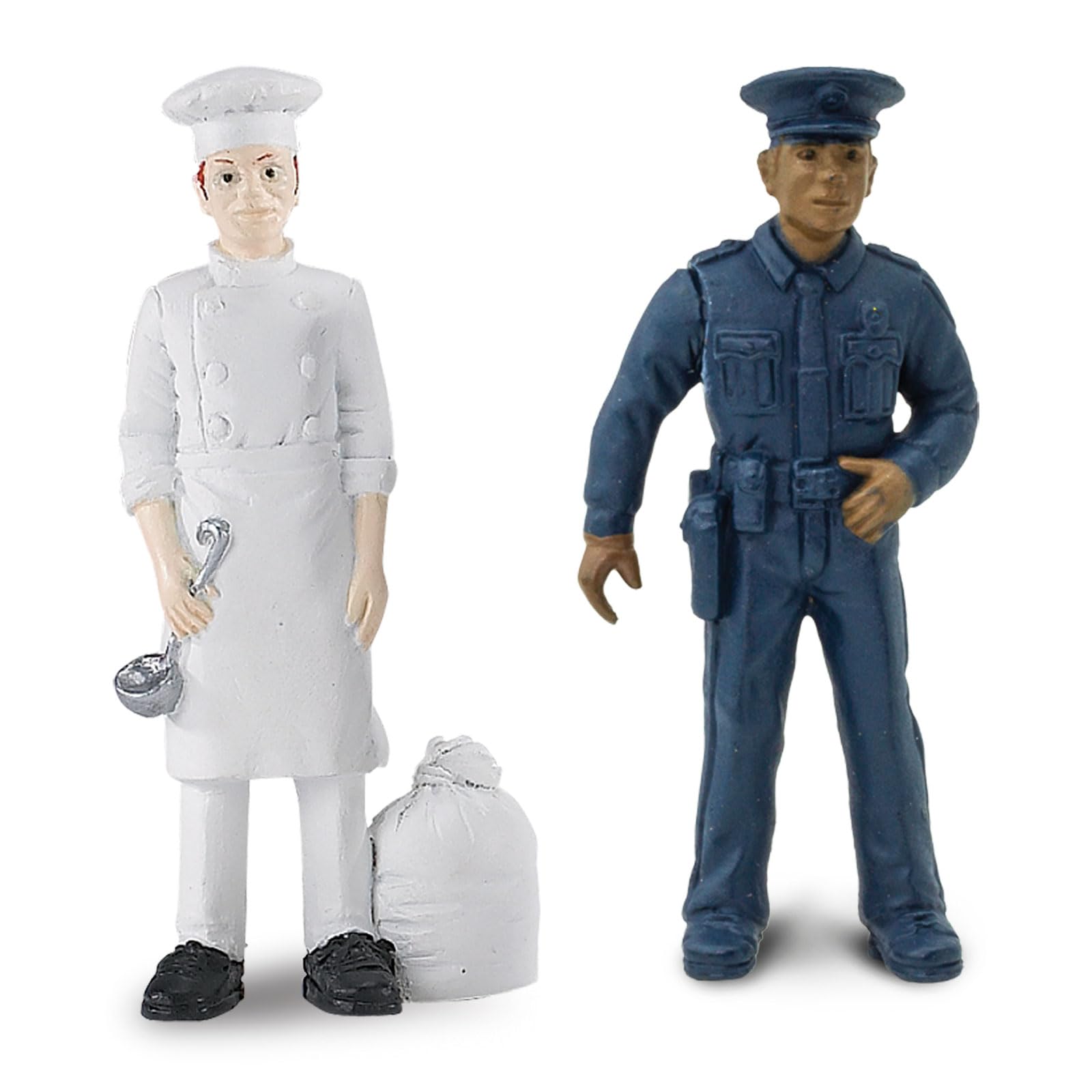 Safari Ltd. People TOOB - 7 Everyday Heroes Figurines of Construction Worker, Policeman, Mailman, Pilot, Chef, Fireman, and Veterinarian - Fun