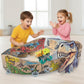 Dinosaur Toys, Create A Dinosaur World Road Race Track Set, Flexible Track Playset and 2 pcs Cool Dinosaur car Shells for 3 4 5 6 Year & Up Old boy