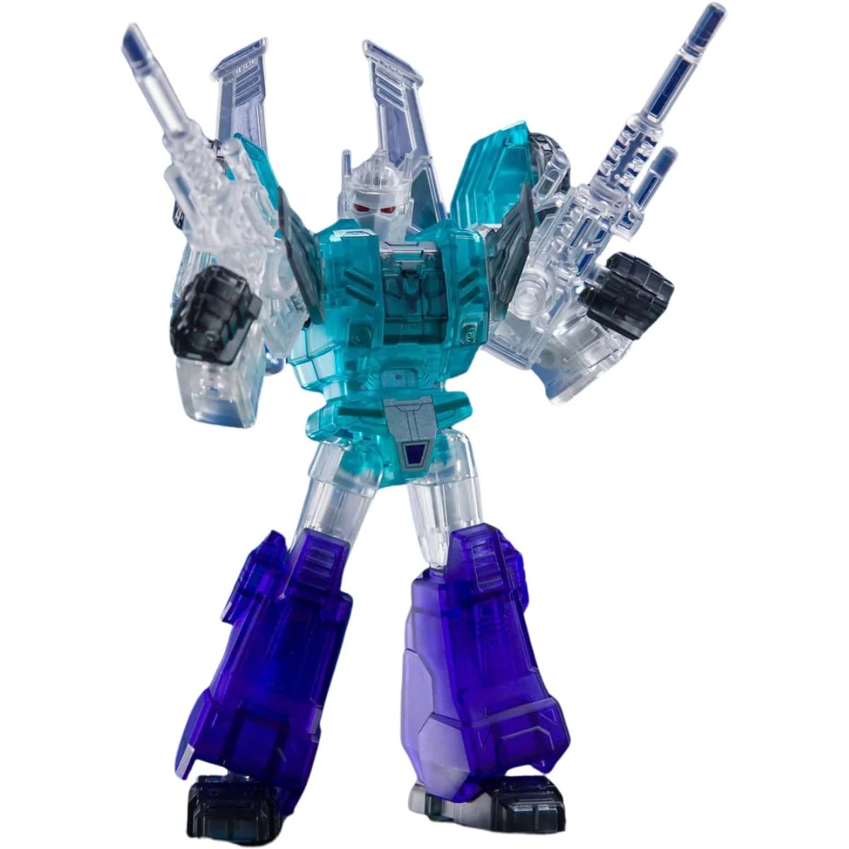 BLOKEES - Transformers - Sixshot - Transparent Version - Model Kit - 53 Pieces - Assembly Required - No Tools - No Cutting - No Glue - No Paint
