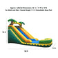 JumpOrange Commercial Grade Inflatable 18' Tropical Aloha Super Party Water Slide, 100% PVC VINYL With Air Blower
