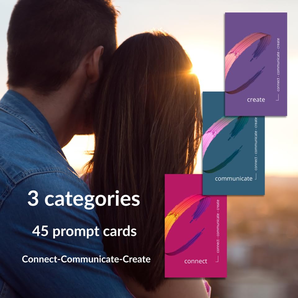 Relationship Cards for Couples - Conversation Starters for Date Night, Therapy, and Deeper Connection - 45 Prompt Cards to Build Intimacy