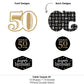 Big Dot of Happiness Adult 50th Birthday - Gold - Birthday Party Centerpiece Sticks - Table Toppers - Set of 15