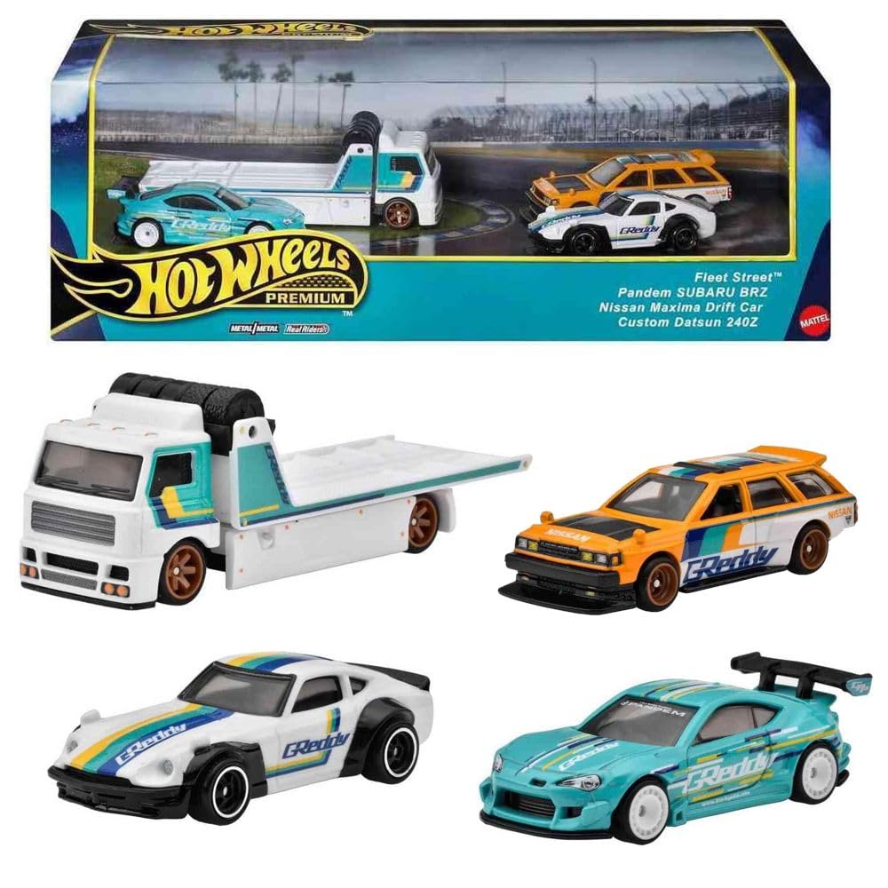 Hot Wheels Premium BRE Datsun Set of 4 Collector's Vehicles 1:64