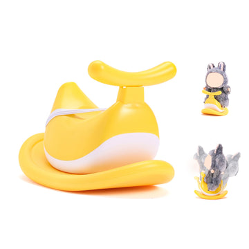 Miniature Furniture Accessories for Labubu 17cm Dolls, Swing Chair/Rocking Horse Compatible with 15cm/17cm Collectible Figures, No Doll (Rocking