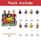 25pcs Soccer Cake Decorations with 1pcs Cake Topper, 24pcs Cupcake Toppers for Soccer Birthday Party Supplies.