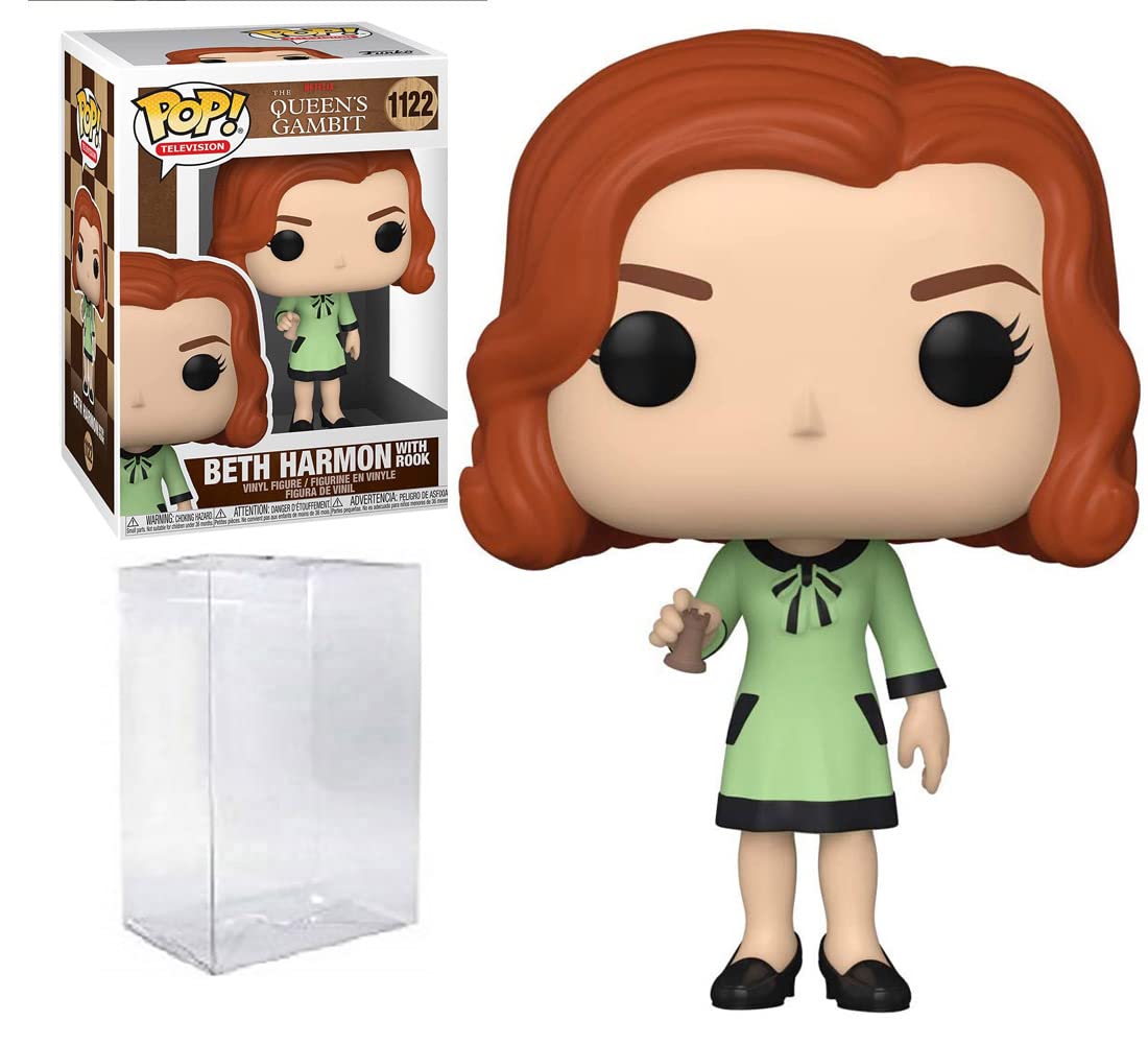 Beth Harmon with Chess Piece Vinyl Figure #1123 Queens Gambit (Includes Compatible Pop Box Protector)