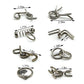 8Pcs Primary Metal Brain Teaser Puzzles Magic Trick Toy for Kids Adults