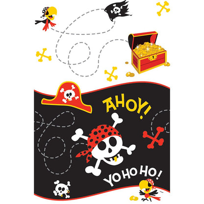 Pirate Party Plastic Tablecloth, 84" x 54"