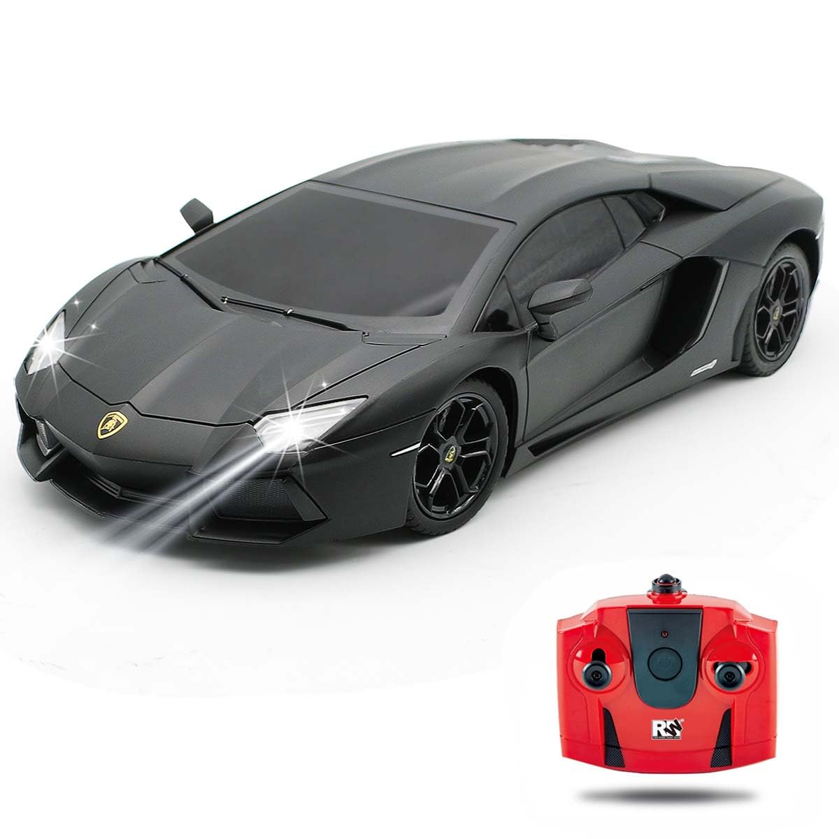 Lamborghini Remote Control Car, licenced RC Car for kids, Matte Black