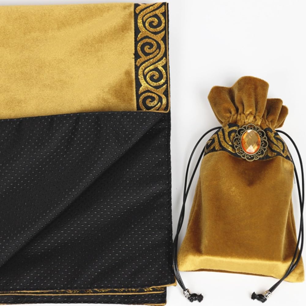 YYKSYDPT Tarot Tablecloth Square Divination with Pouch Set