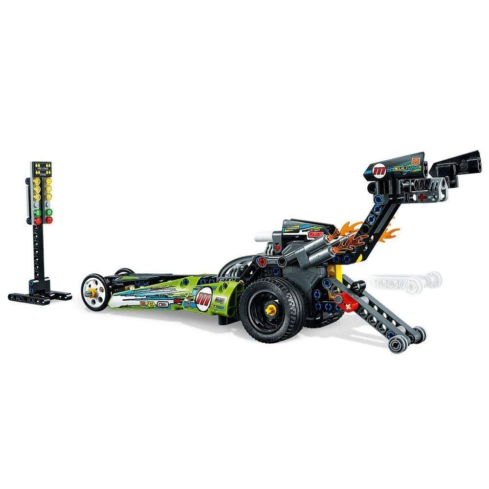 LEGO Technic Dragster 42103 Pull-Back Racing Toy Building Kit (225 Pieces)