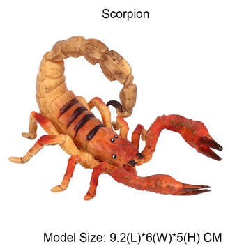 FLORMOON Animal Figures Realistic Scorpion Plastic Early Educational Toys Cupcake Topper Party Gift for Kids 2+ Year Old