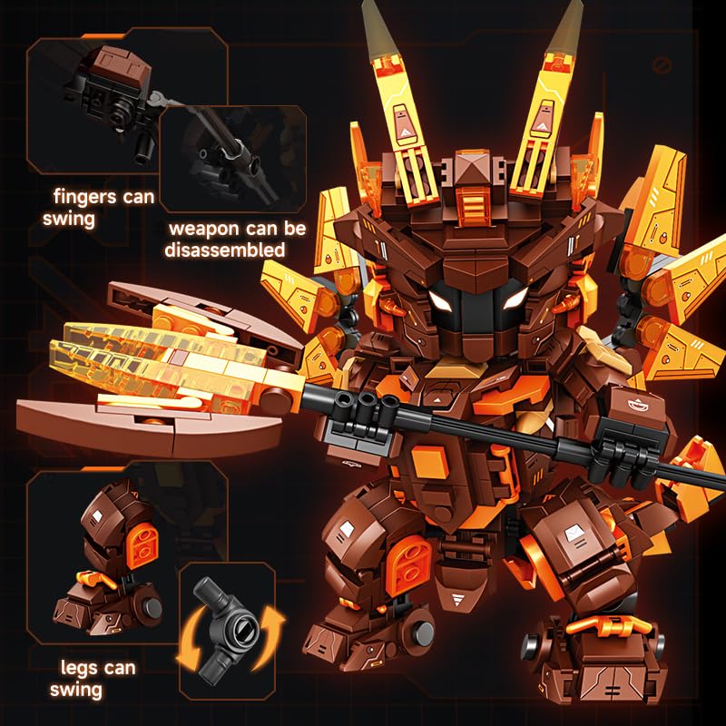 kececo Horse-Shaped Building Block Toy, Dual-Form Transformation Design, Mecha Robot Construction Playset, 573 Pieces