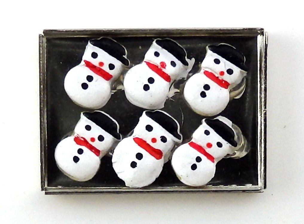 Dollhouse Miniature Cookies on Sheet, Snowman