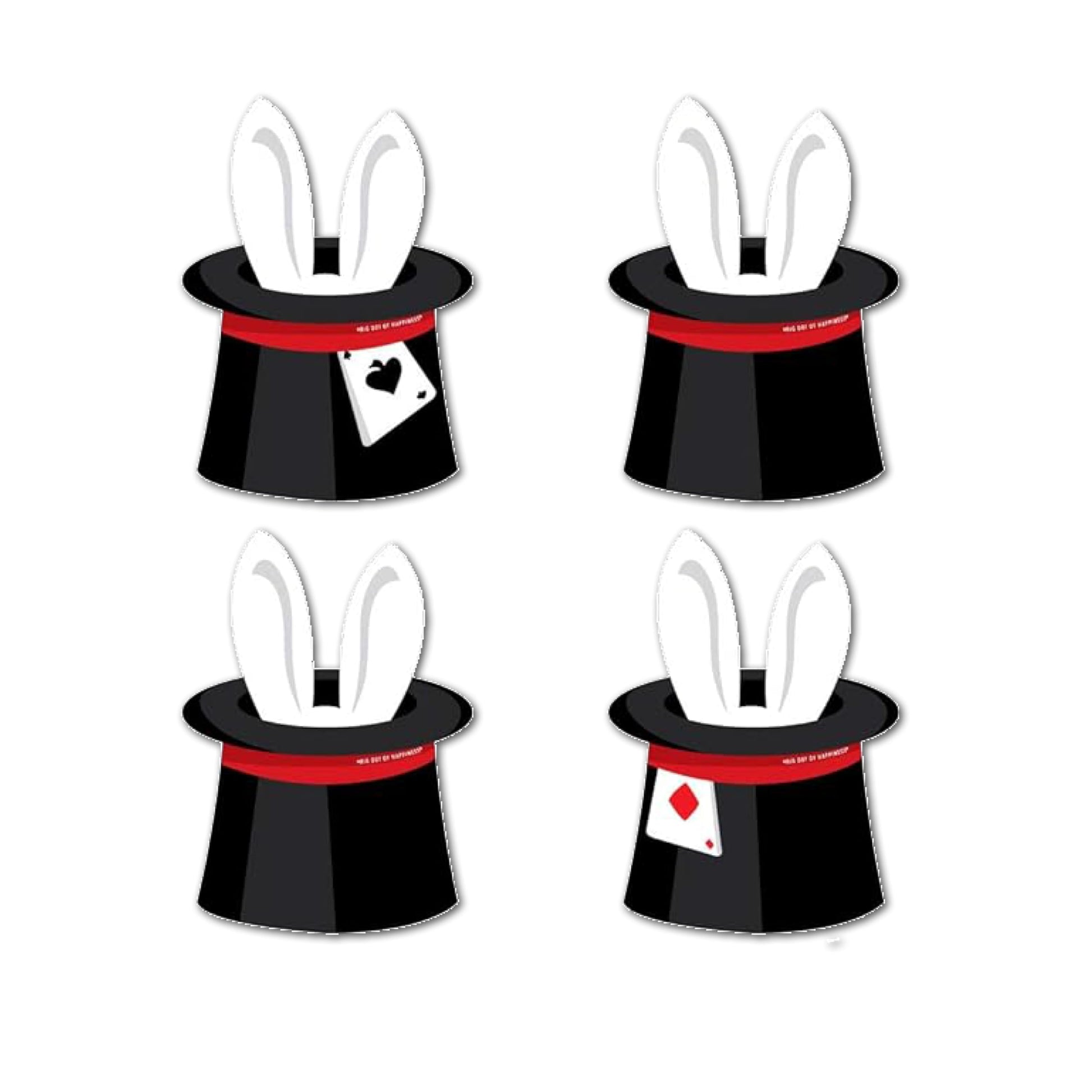 Big Dot of Happiness Ta-Da, Magic Show - Rabbit in a Magician’s Hat Decorations DIY Magical Birthday Party Essentials - Set of 20