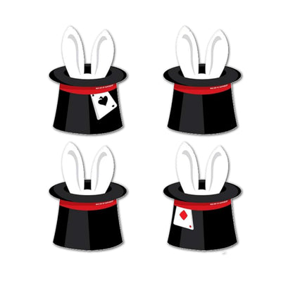 Big Dot of Happiness Ta-Da, Magic Show - Rabbit in a Magician’s Hat Decorations DIY Magical Birthday Party Essentials - Set of 20
