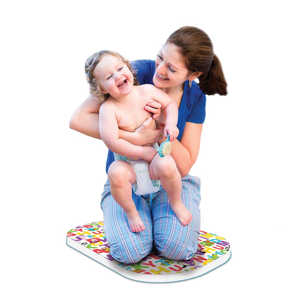 TCG Toys Gelli Mat - Neutral Fun Alphabet Bathtub Knee Rest - Provides Cushion for Your Knees While Bathing Your Little One. Brightly Colored, Made