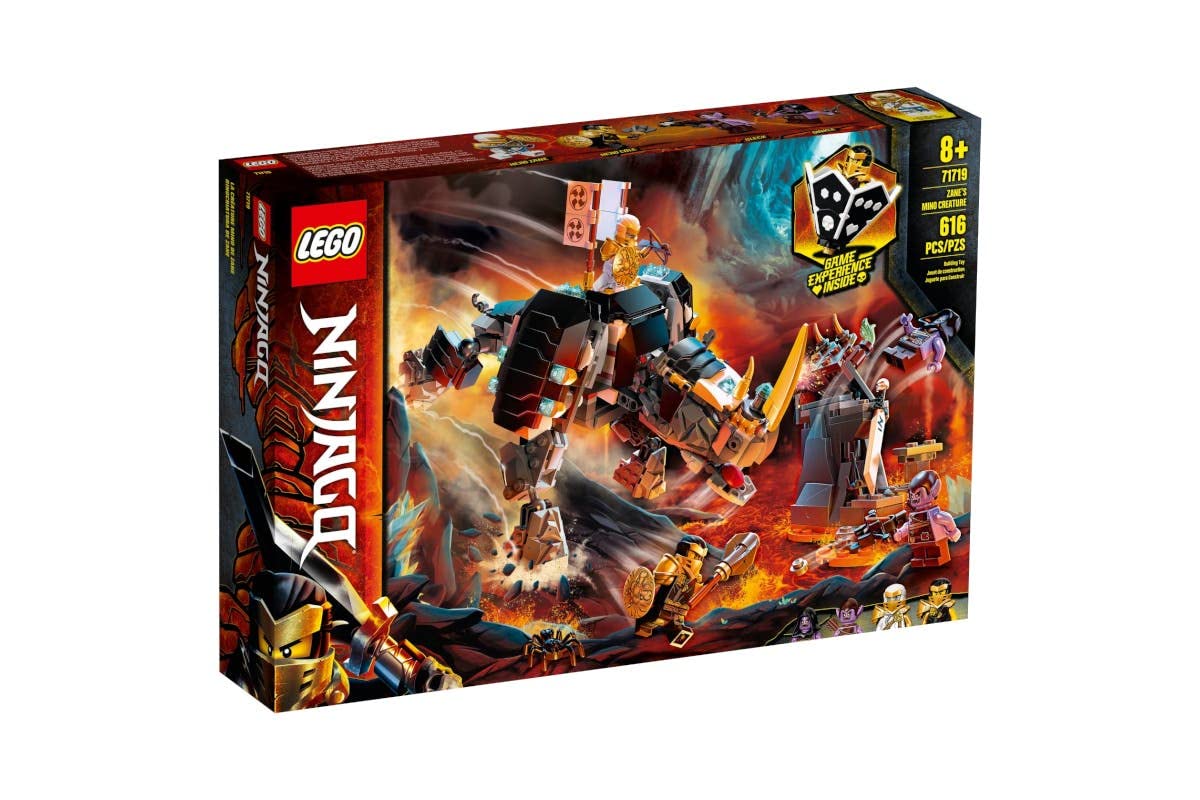LEGO NINJAGO Zane’s Mino Creature 71719 Board Game Adventure, Ninja Building Set for Kids (616 Pieces)