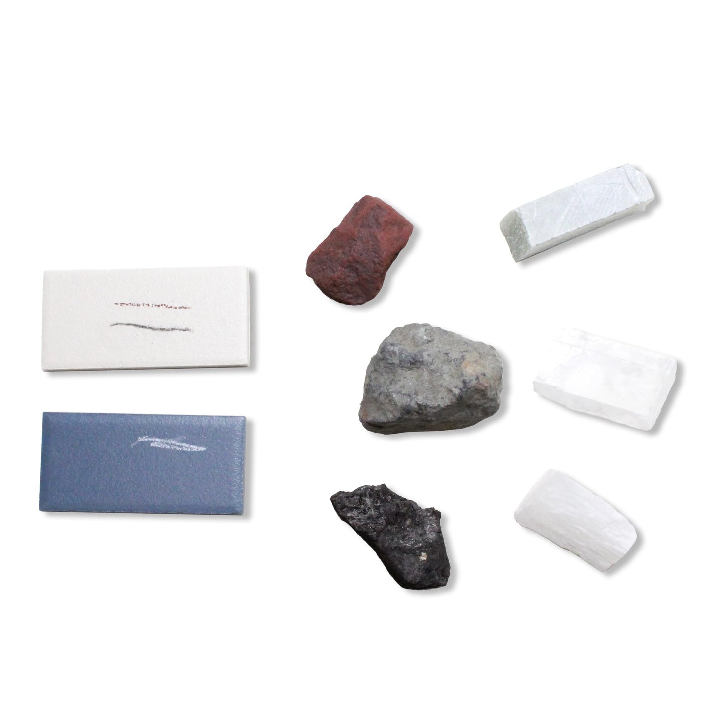 GeLaozee Mineral ID Kit - 13 Pieces - Includes Dropper Bottle, Streak Plate, Glass Plate, Magnet, Nail, Copper Sheet, Retractable Hand Lens, Rock