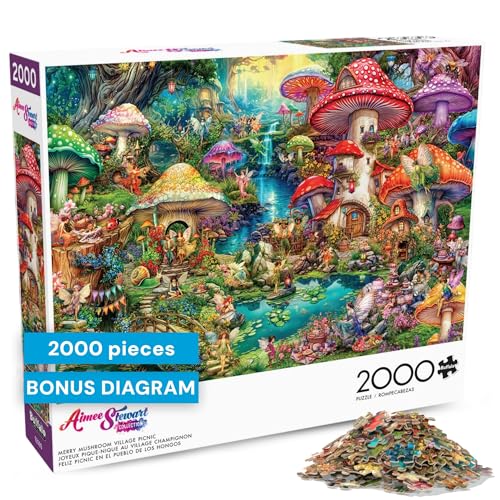 Buffalo Games - Aimee Stewart Merry Mushroom - 2000 Piece Puzzle for Adults