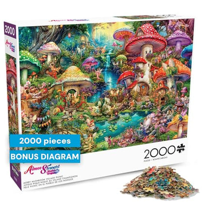 Buffalo Games - Aimee Stewart Merry Mushroom - 2000 Piece Puzzle for Adults