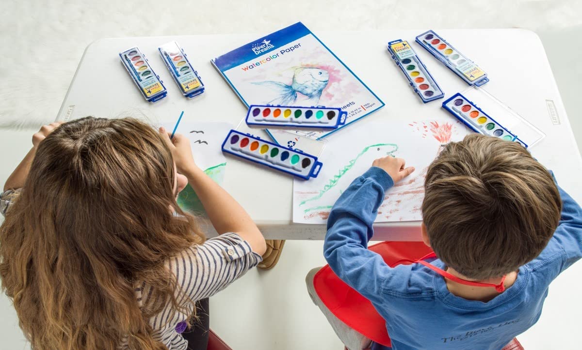 108 Jumbo Size Sheets (11" x 16") of Art Paper for Kids. Great as Watercolor Paper, Finger Painting, Drawing and Doodling - Heavy Stock, Loose White