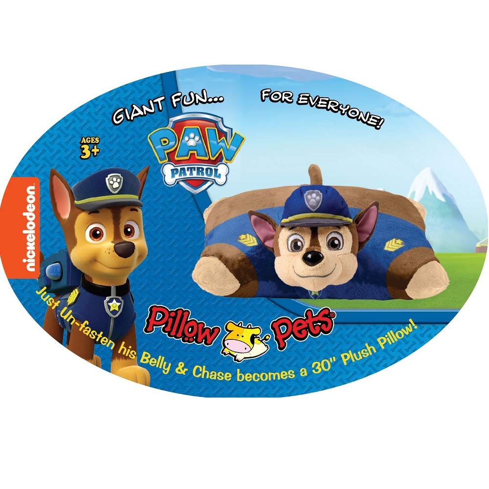 Pillow Pets Nickelodeon Paw Patrol Chase, 30" Jumbo Plush Toy
