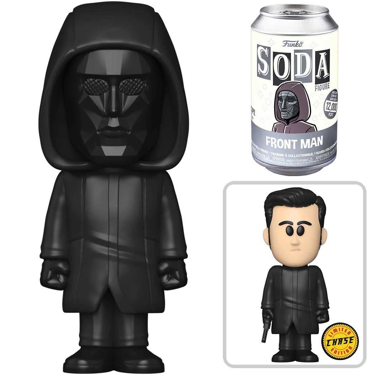 Soda Squid Game Front Man Leader 4.25" Figure in a Can
