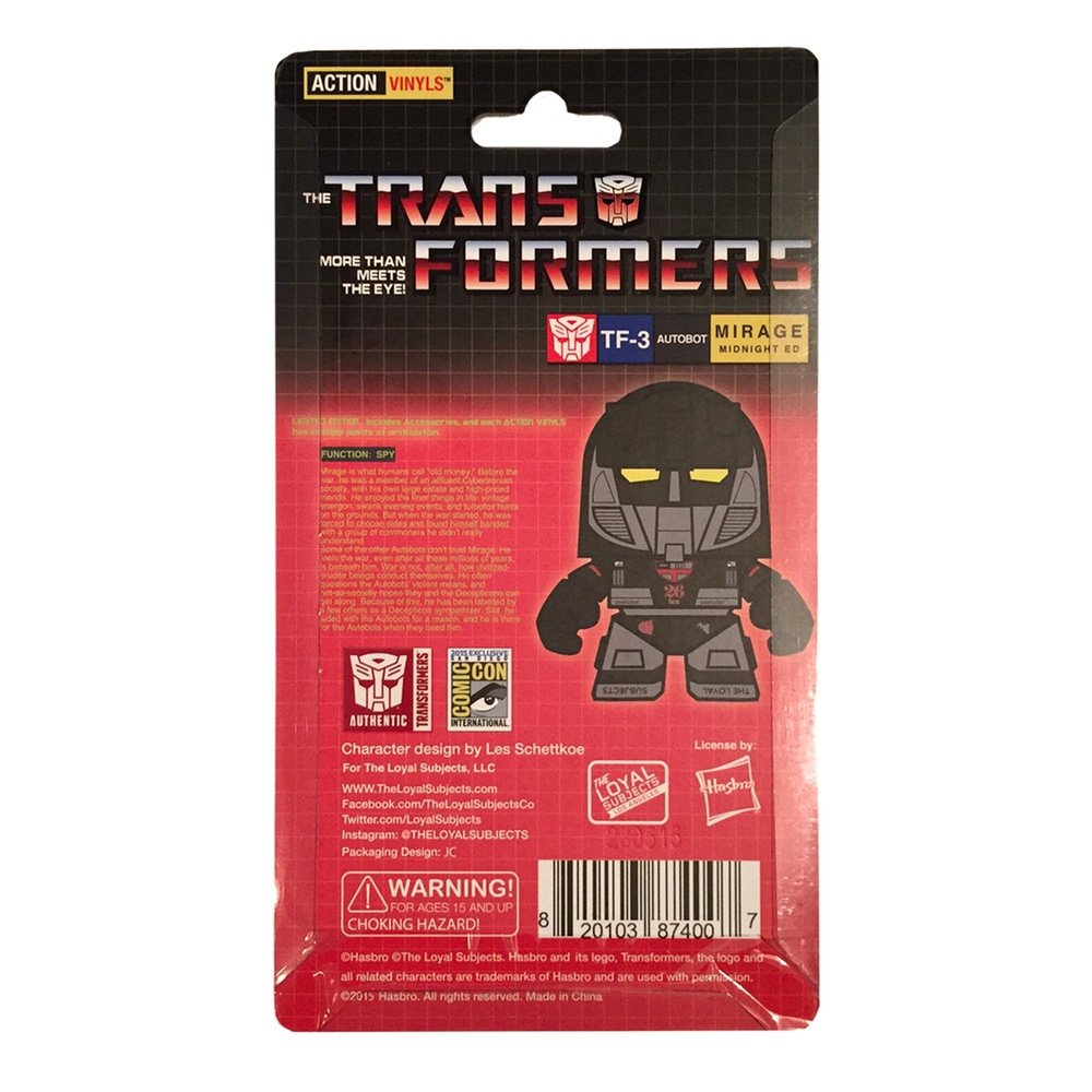 SDCC 2015 Transformers Transparent Black Mirage