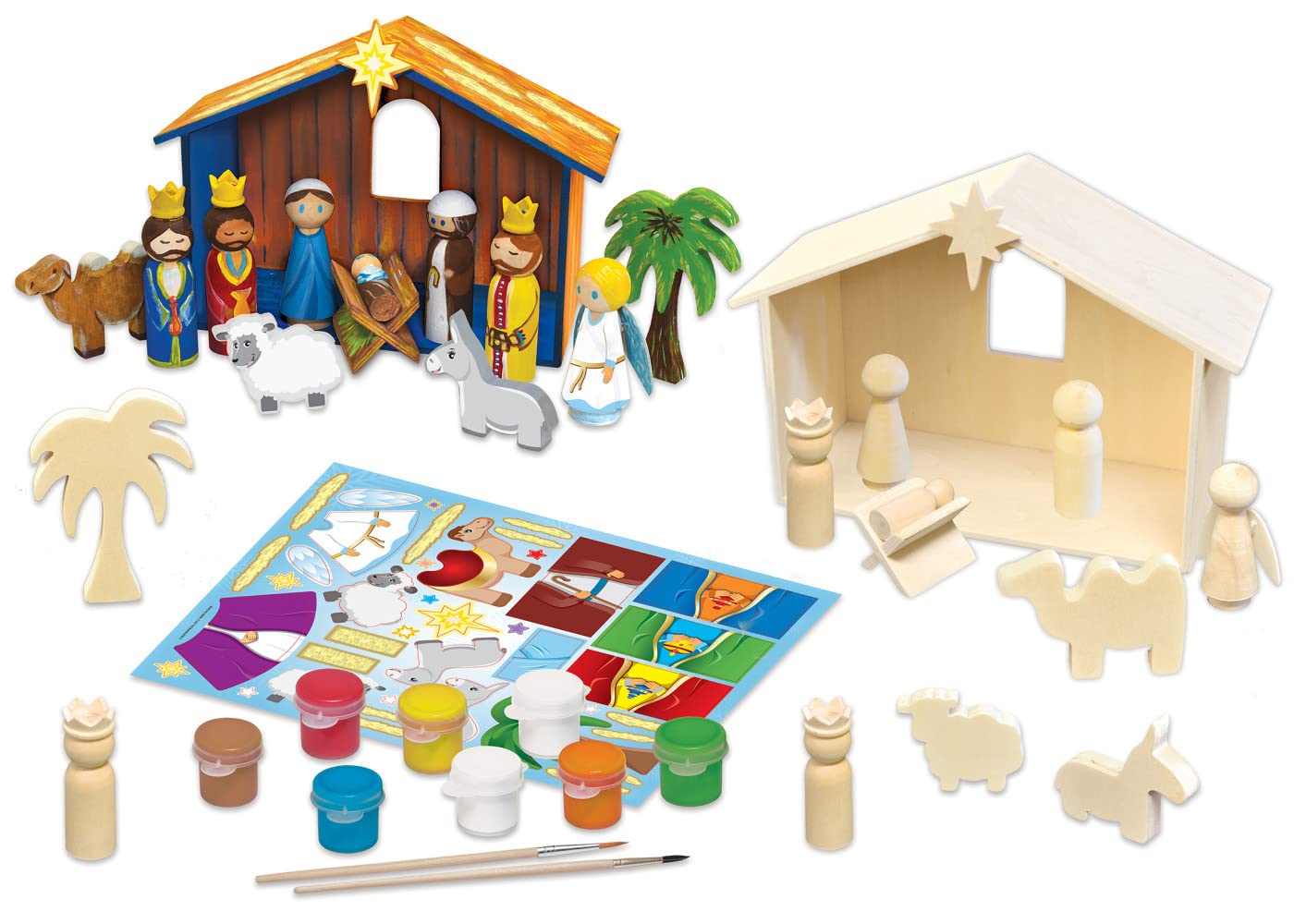 Works of Ahhh... Holiday Craft Set - Nativity Premium Wood Paint Kit
