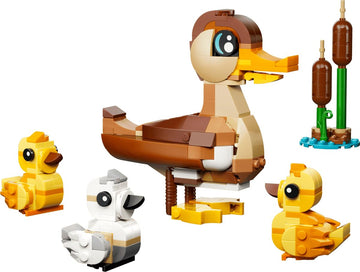 LEGO Creator Duck Family Building Set - 262-Piece Animal Toy with Posable Mother Duck & 3 Ducklings, Cute Play & Display Model, Gift for Kids - 40885