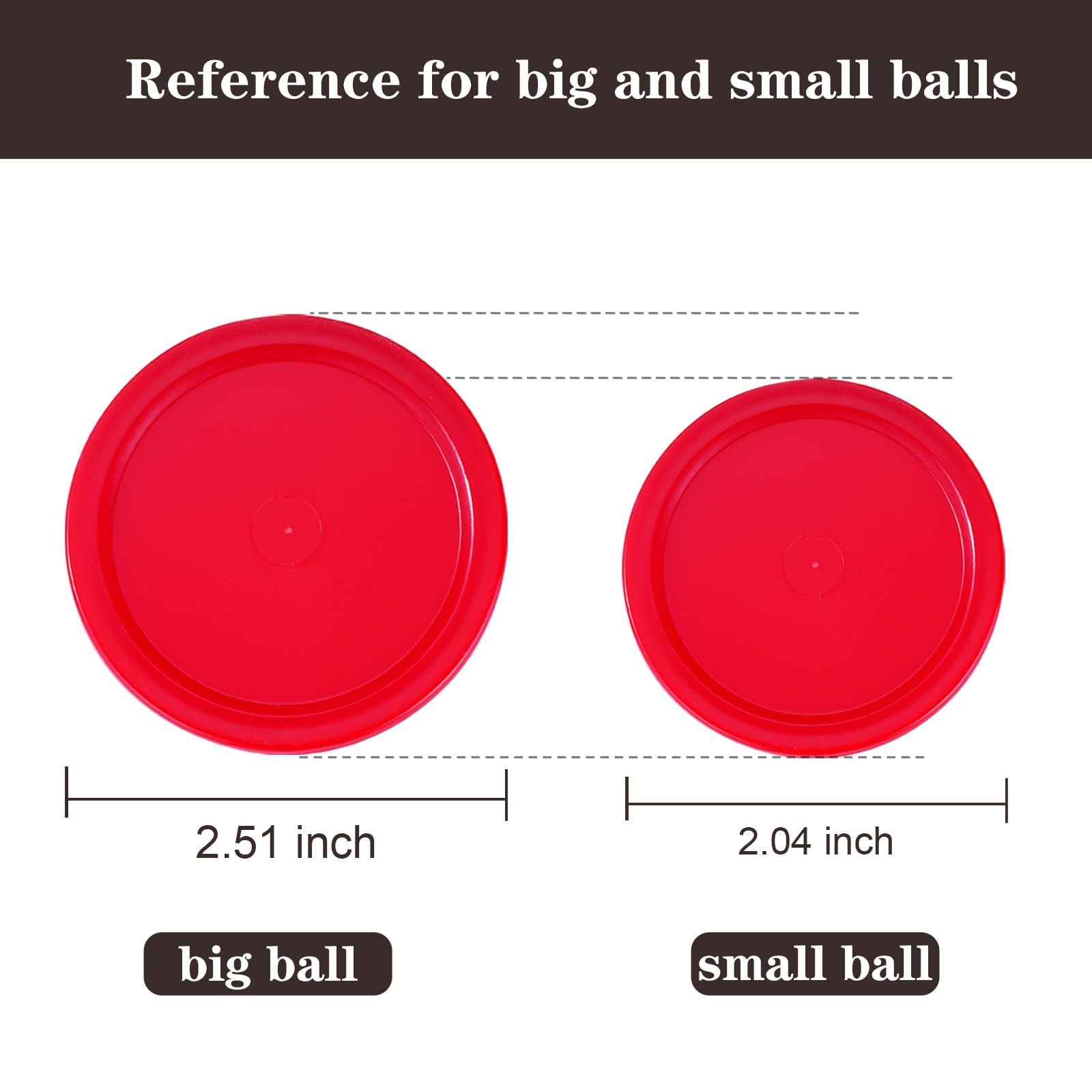 Pack of 5 Red 2-inch Mini Air Hockey Table Pucks (2-inch)