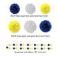 Navy-Blue White-Yellow Graduation Party Decorations - 23pcs Tissue Pom Poms Streamers,Birthday Tassel Garland Banner,Wedding Engagement Baby Bridal